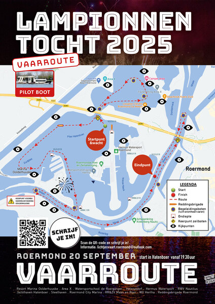 Vaarroute Lampionnentocht
